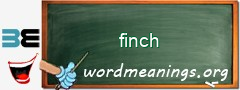 WordMeaning blackboard for finch